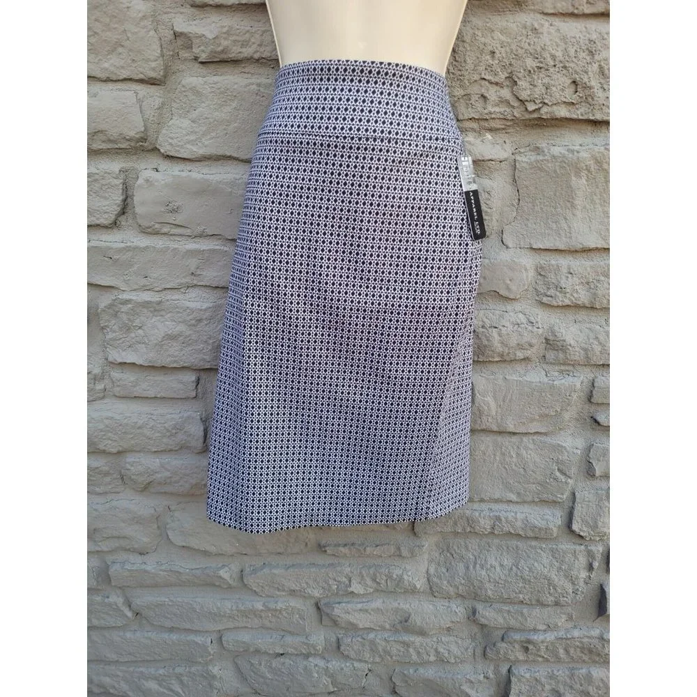 NWT Soho Apparel Black & White High Waisted Geometric Pencil Skirt Size Small